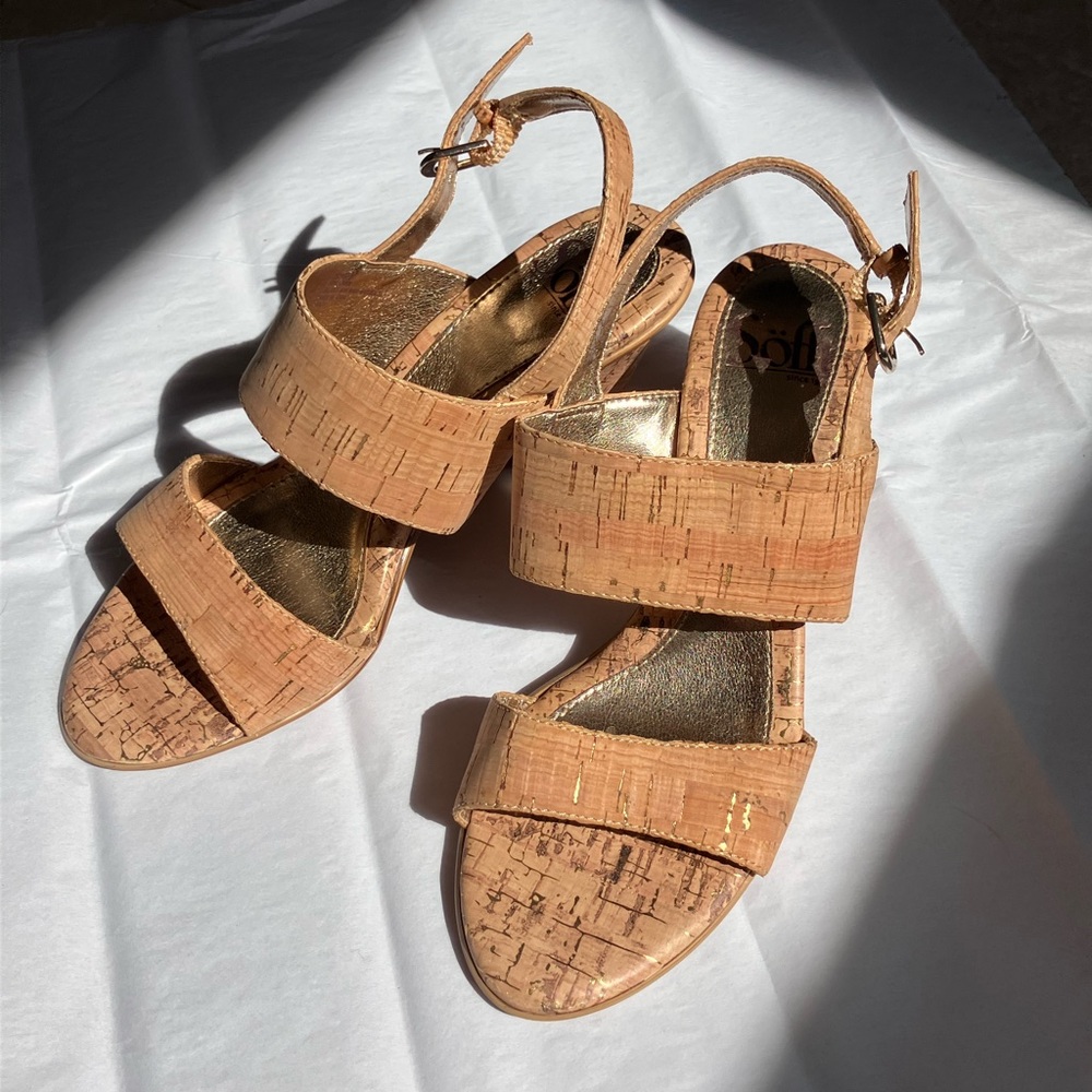 Sofft Vintage Cork Wedge Heel